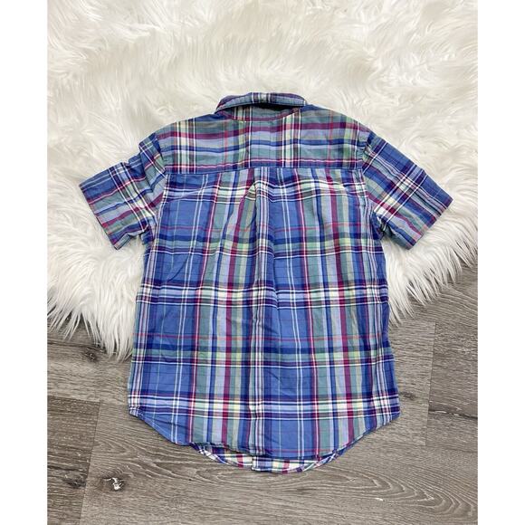 Ralph Lauren Boys Plaid Button Down Short Sleeve Shirt Size 6Y Preppy Collared - Picture 3 of 3
